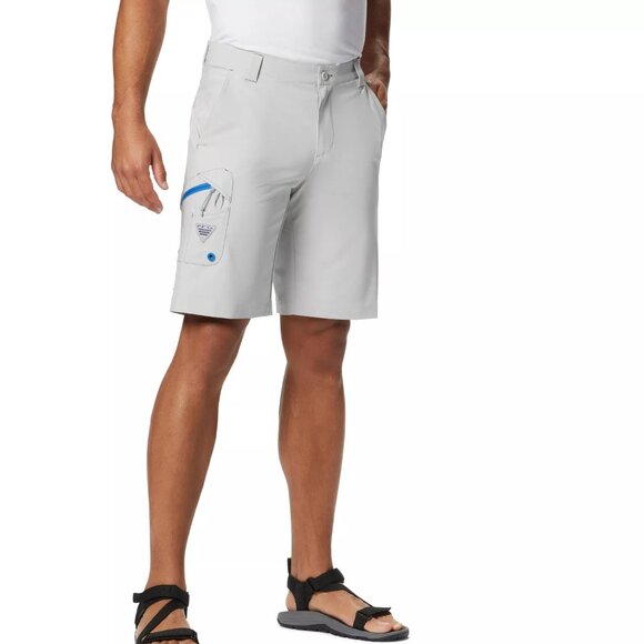 Columbia PFG Terminal Tackle Shorts Mens 44 waist/INS 10" GRAY UPF 50 NWT s-6793 - Picture 1 of 16